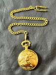 Geneva Pocket Watch Quartz Gold Color Eagle Wings Spread Time Chain New!. Fixed Price $16.99.