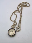Vintage Working Kelbert Swiss Made Pocket Watch With 30" Chain & Floral Enamel. Fixed Price $250.00.