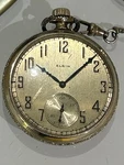 Elgin Pocket Watch W/ Gentleman Toothpick Chain Gold-filled Case (NJL029655). Fixed Price $245.00.