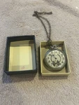 Waltham Silver Mechanical Pocket Watch, Chain, Original Box, Arabic Numerals. Fixed Price $99.00.