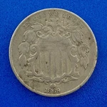 1869 Shield Nickel Better Key Philadelphia Mint American Copper Coin. Fixed Price $30.00.