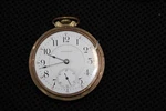 Waltham Crescent Railroad Pocket Watch, 1892, 21J, 18S Professionally Serviced. Fixed Price $725.00.