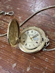 Vtg Bulova Accutron Quartz Pocket Watch Dual Day Gold Tone Untested Inscription. Fixed Price $75.00.