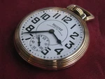 Waltham Premier Vanguard 16S 23J Railroad Pocket Watch, 10K Ygf Deco Style Case. Fixed Price $599.99.