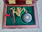 New Jules Jurgensen Pocket Watch, Original Box And Papers, Knife, Chain. Fixed Price $50.00.
