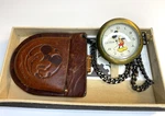 Vintage Disney Mickey Mouse Pocket Watch W/leather Case, Original Box. Fixed Price $45.00.
