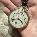 Works! Antique Waltham Vanguard See Video 23 Jewel Railroad Pocket Watch 10K Gf. Fixed Price $187.71.