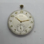 Movado 800M 43MM Antique Pocket Watch Movement Only Great Dial Ticks. Fixed Price $89.00.