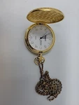 Vintage Majesti Watch Co Golden Pocket With Fob Chain FC1190. Fixed Price $50.00.