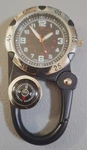 Carabiner Compass Clip Watch, Black, New Battery, "allude, FMDAL633 52", #1. Fixed Price $9.95.
