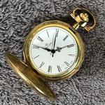 Baylor Swiss Made Gold Tone Stainless Steel Mechanical Wind Pocket Watch. Fixed Price $56.21.