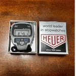 Vintage Heuer Microsplit 1000H Decimal Digital Stopwatch - Full Set W/ Box & Lan. Fixed Price $150.00.
