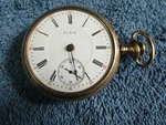 Elgin 17 Jewels Gold Tone Pocket Watch 160-64FFF. Fixed Price $249.99.