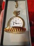 Vintage Majesti Watch Co Golden Pocket With Fob Chain FC1190. Fixed Price $40.00.