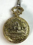 Vintage Unitron Quartz Model Pocket Watch Yellow Gold Tone With Chain. Fixed Price $35.00.