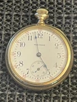 1914 Waltham 14K Gold Filled Pocket Watch 0S 7J Grade 110 Model 1900 Runs. Fixed Price $199.00.
