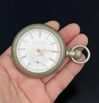 Elgin National Watch Co. Roman Numeral Wind-up White Dial Pocket Works. Fixed Price $125.00.