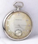 Tiffany& Co. Patek Philippe Platinum Open Face 18 Jewels Pocket Watch. Fixed Price $10193.81.