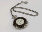 Vtg Untested Nos Roots Canada Pocket Watch R208 W/ Fob Chain 46MM Leather Bezel. Fixed Price $8.49.
