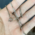 12 Long Antique Art Deco Chain Link Pocket Watch Swivel Dog Clip Fob Silvertone. Fixed Price $35.95.