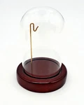 Pocket Watch Glass Display Dome 3" X 4" Dark Brown Solid Wood Base. Fixed Price $17.95.