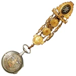 Antique Silver & Gold Case Verge Fusee Pocket Watch C1780S W/matching Chatelaine. Fixed Price $4000.00.