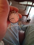 Elgin 15 Jewel Pocket Watch 12K White Gold Tonneau Case. Fixed Price $400.00.