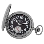 Gotham Men's Gunmetal Plated Double Hunter 17 Jewel Mechanical Pocket Watch. Fixed Price $239.95.