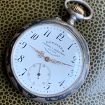 1907 Longines Niello Case Art Nouveau Private Label .900 Silver Pocket Watch. Fixed Price $925.00.