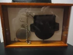 Colibri Quartz Pocket Watch And Case In Wood Display Box, Silver Tone, Nib. Fixed Price $25.00.