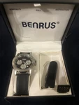 Benrus Mens Watch W900 Quartz Black Leather 100FT Incl Pocket Knife. Fixed Price $50.00.