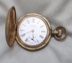 Rare Late 1890S Vntg Columbia 12S Hunter Gold Filled Pocket Watch Lever Set Read. Fixed Price $129.95.