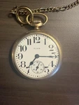 Elgin 10K Gold Filled Open Face Pocket Watch Arabic Numerals White Dial. Fixed Price $300.00.