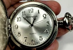 Remington Quartz Pocket Watch New Battery W/ And Chain Working Good. Fixed Price $27.50.
