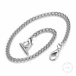 Silver Pocket Watch Chain 14 Inch Albert Bar With Lobster Clasps. Fixed Price $14.91.