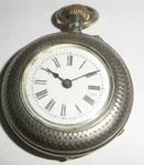 Antique Pocket Watch Jacot Locle Silver Ornate No 1091. Fixed Price $59.99.