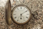 1882 Edwin Flinn London English-made Sterling Silver Pocket Watch, Good Balance. Fixed Price $175.00.