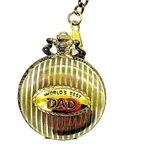 Geneva Men's Round Quartz "world's Best Dad" Pocket Watch With Metallic Chain. Fixed Price $20.88.