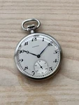 1941 Stainless Steel Longines Pocket Watch With Breguet Numerals. Fixed Price $534.16.