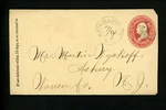 Us Postal History #U237 Star 1884 New Hampton Nj Dpo Asbury Maltese Cross. Fixed Price $22.99.
