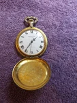 Andre Rivalle 17 Jewels Pocket Watch Hunter Case Bird Dog & Duck Wound Tight. Fixed Price $12.99.