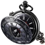 Mjscphbjk Vintage Pocket Watch For Men Roman Numerals Scale Quartz Black. Fixed Price $14.69.