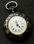Antique Mignon Women S 34MM Pocket Watch Gold Bronze Inlay White Dial. Fixed Price $125.00.