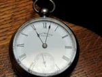 1887 American Watch Waltham Coin Silver Pocket Key Wind. Fixed Price $175.00.