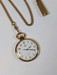 Vtg Untested Lorus Gold Tone Open Face 36MM Pocket Watch V501-0A00 Nos. Fixed Price $21.24.