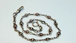Antique French Sterling Silver Pocket Watch Chain Saturn Bar Links Orb Beads. Fixed Price $172.50.
