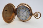 Vtg Gold Rush Fancy Dial Blue Waltham Grade Size 6S 7 Jewel 1900 Hunter Case. Fixed Price $599.00.