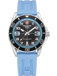Swiss Alpine Military Black Dial Silicone Band Watch Made 7029.1831. Fixed Price $170.00.
