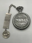 Works! Vintage Westclox Hunting Scene Wind Up Pocket Watch The Kentuckian. Fixed Price $65.00.
