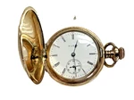 Antique Elgin Gold Filled Floral Motif Hunter Small Pocket Watch 8804332. Fixed Price $249.99.